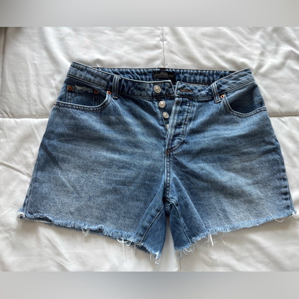 House of Harlow 1960 Light Blue Denim Jean Shorts
